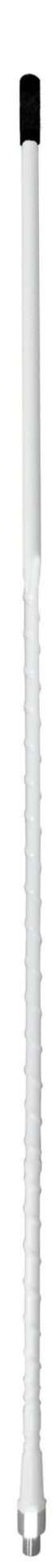 ACCESSORIES UNLIMITED - 2 FOOT WHITE FIBERGLASS CB ANTENNA WITH 3/8" X 24" THREADS