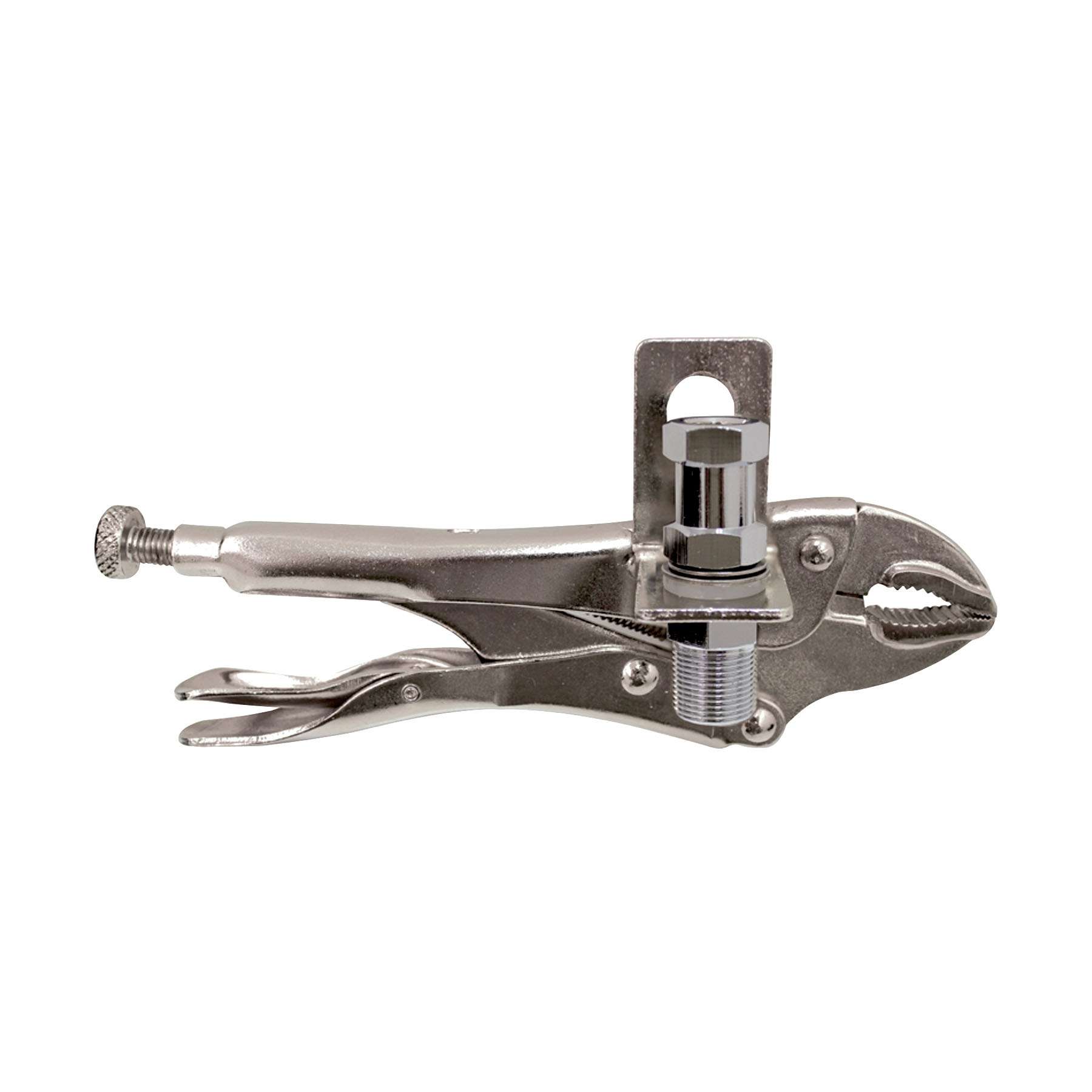 ACCESSORIES UNLIMITED - LARGE LOCKING PLIER MOUNT WITH 3/8" X 24" STUD & SO239 FOR QUICK CONNECTION
