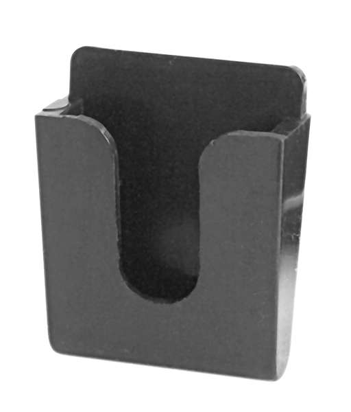 ACCESSORIES UNLIMITED - BLACK PLASTIC MICROPHONE CLIP WITH ADHESIVE TAPE. INSTALL WITH TAPE SUPPLIED OR MOUNT WITH SCREW