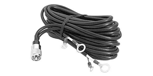 PROCOMM - 18' RG59 DUAL LEAD CO-PHASE COAX CABLE WITH 1SOLDERED PL259, & LUG CONNECTORS