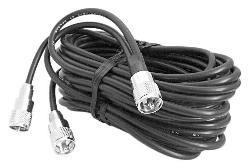 ACCESSORIES UNLIMITED - 18 FOOT DUAL LEAD RG59U COAX CABLE WITH THREE SOLDERED PL259 CONNECTORS