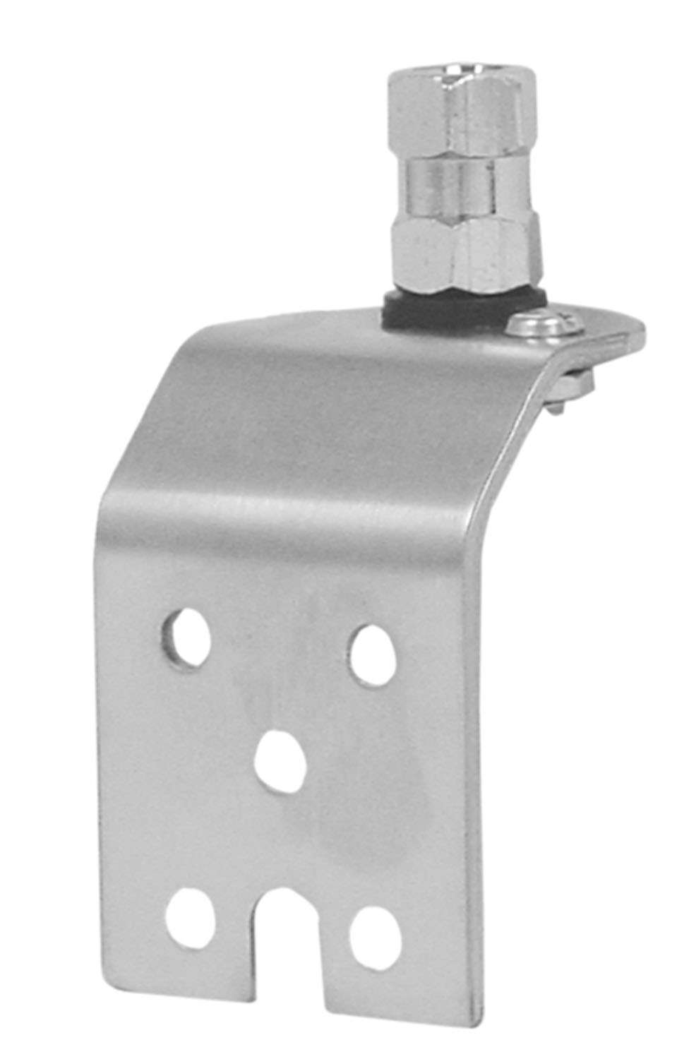 ACCESSORIES UNLIMITED - STAINLESS STEEL ANGLED SIDE OR FENDER ANTENNA MOUNT WITH 3/8"X24" LUG STUD