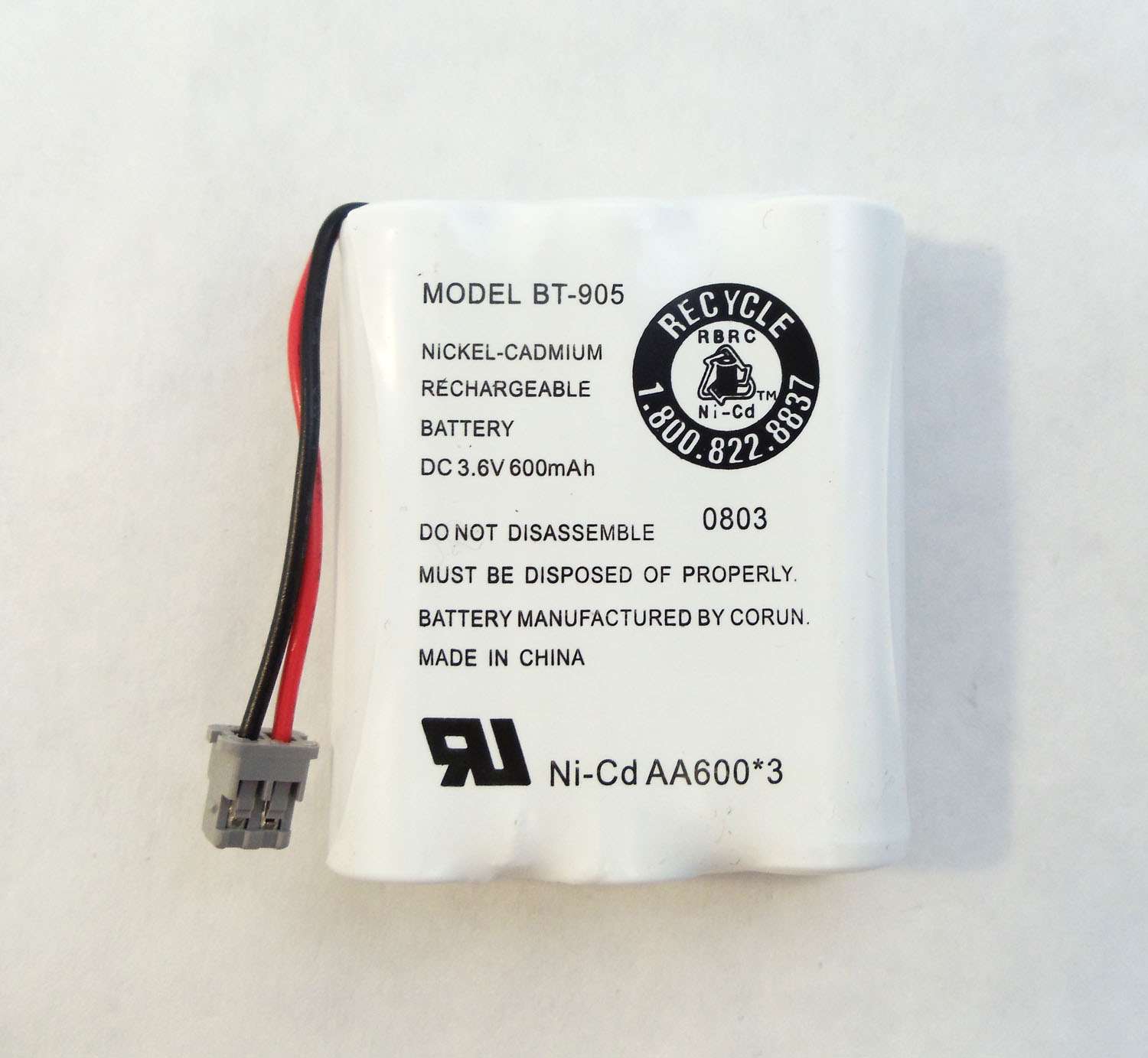 UNIDEN NICKLE CADMIUM 3.6VDC, 600 MAH REPLACEMENT BATTERY PACK FOR EXP92, EXA915, EXAI918 & EHD1200