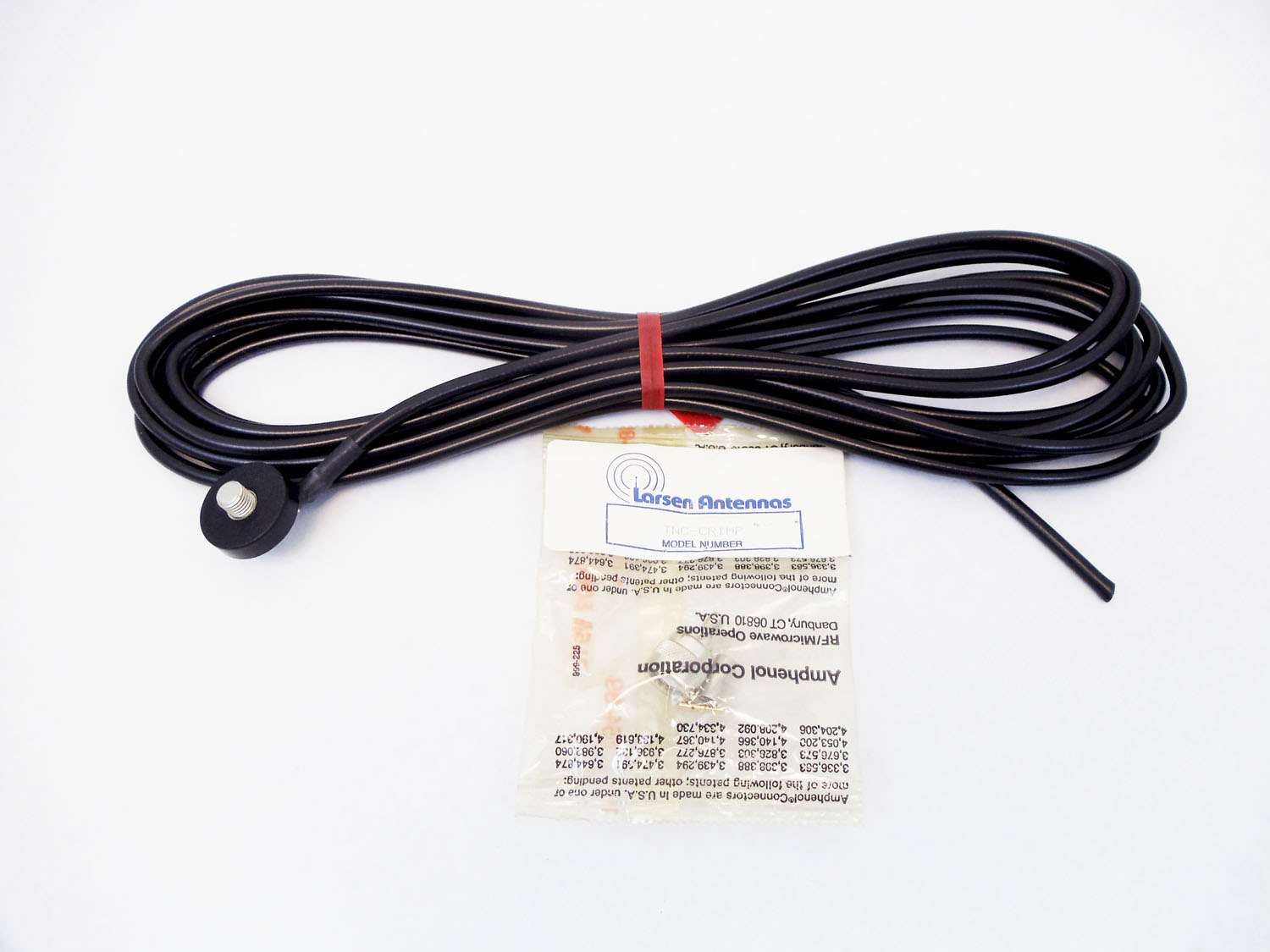 LARSEN - CMB & 17' OF DUAL SHIELD COAX CABLE WITH CRIMP-ON TNC CONNECTOR