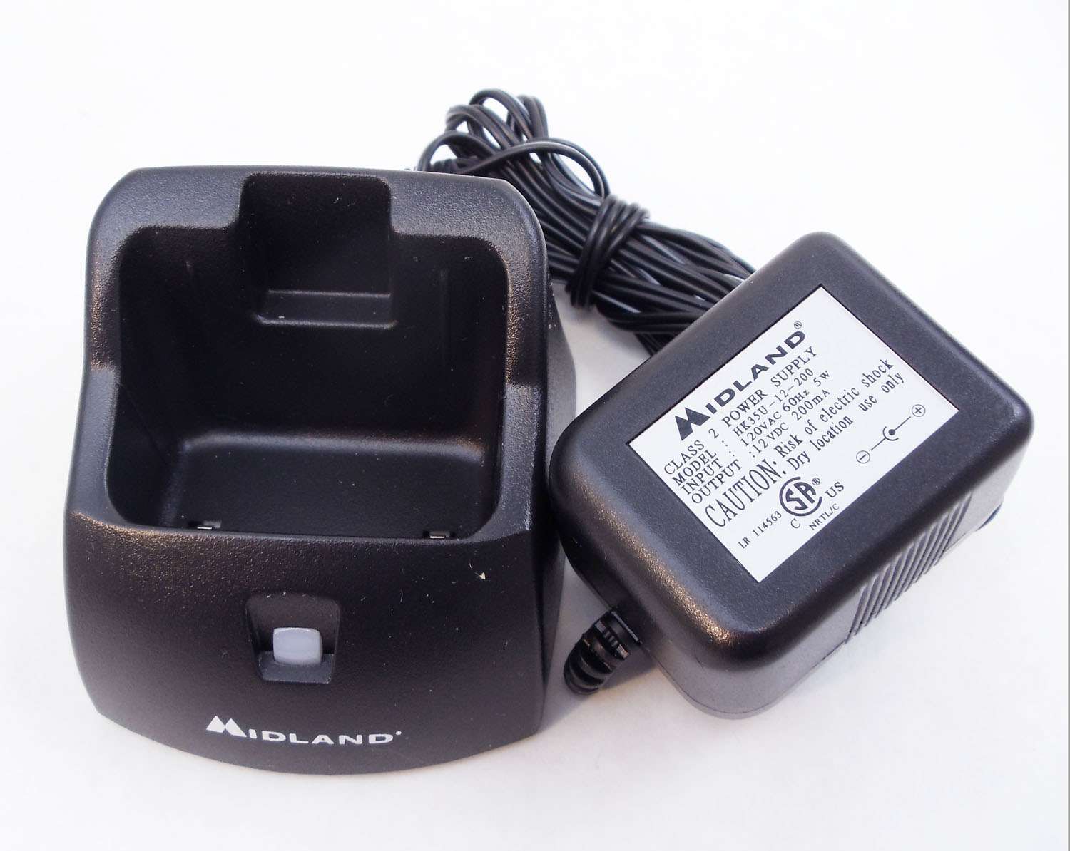 MIDLAND - SINGLE PORT DESKTOP CHARGER AND AC ADAPTER FOR P20 & G15 RADIOS