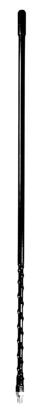 ACCESSORIES UNLIMITED - 2 FOOT BLACK FIBERGLASS CB ANTENNA WITH 3/8" X 24" THREADS