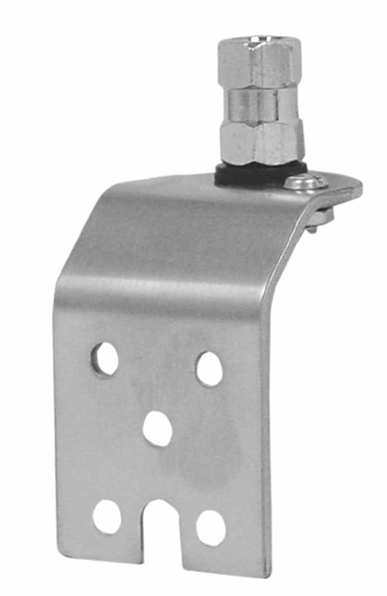 STAINLESS STEEL ANGLED SIDE OR FENDER ANTENNA MOUNT