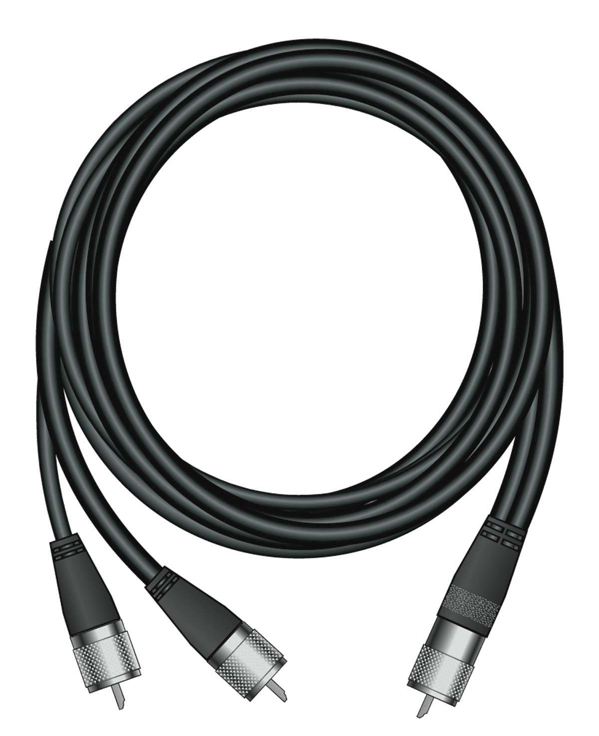 FIRESTIK - K9A DUAL LEAD 18' RG59A/U COAX CABLE  WITH 3 PL259 CONNECTORS
