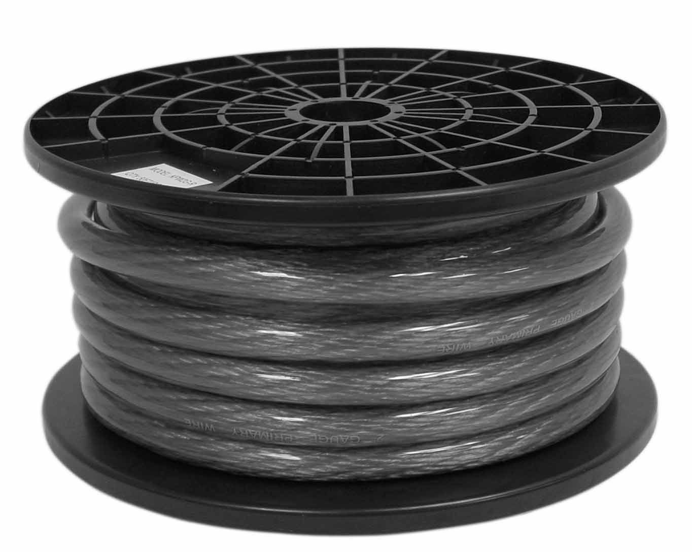 2 GAUGE POWER WIRE (BLACK) 50' ROLL