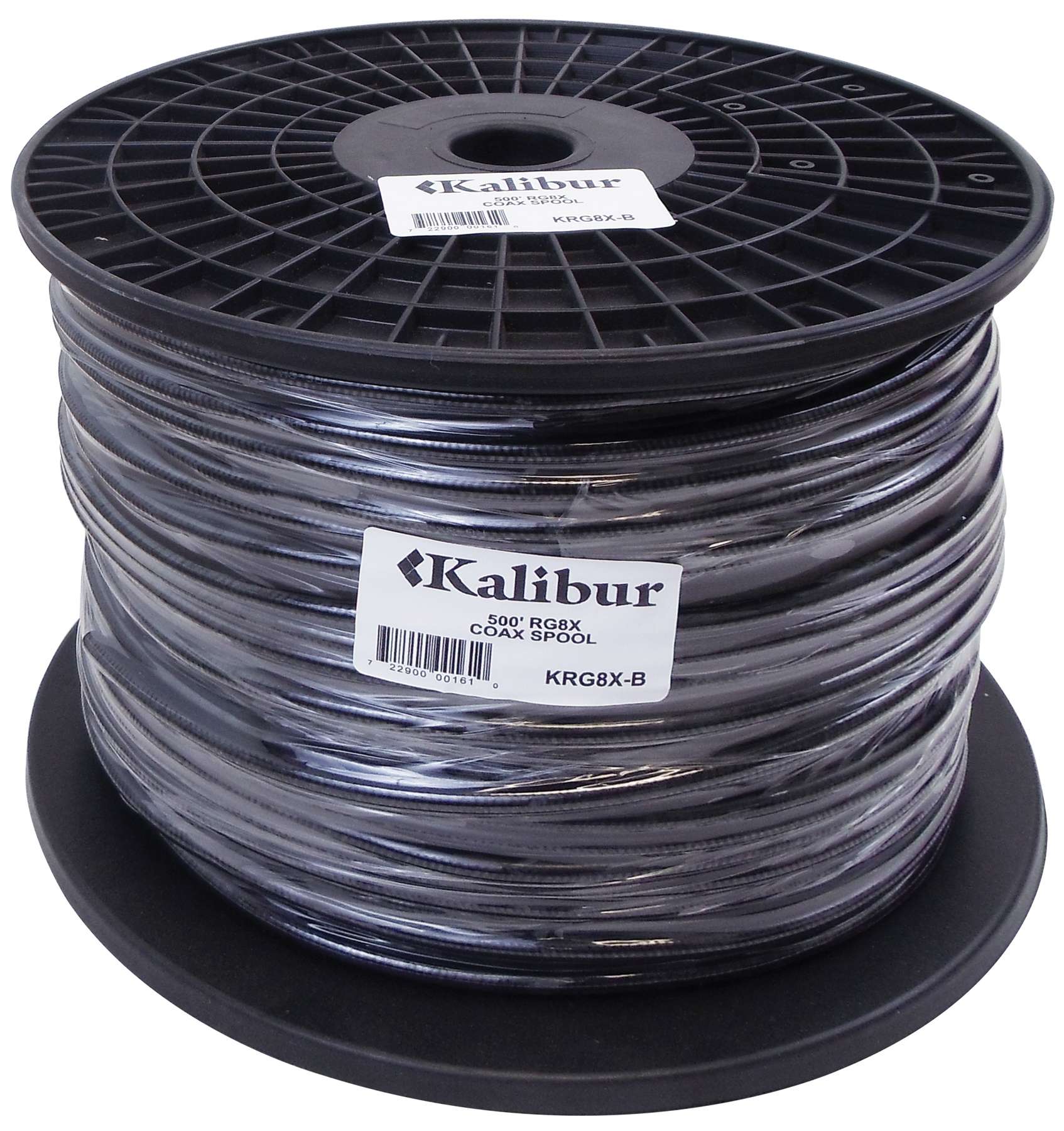 KALIBUR 500 FOOT SPOOL OF BLACK RG8X COAX CABLE WITH  90% SHIELD