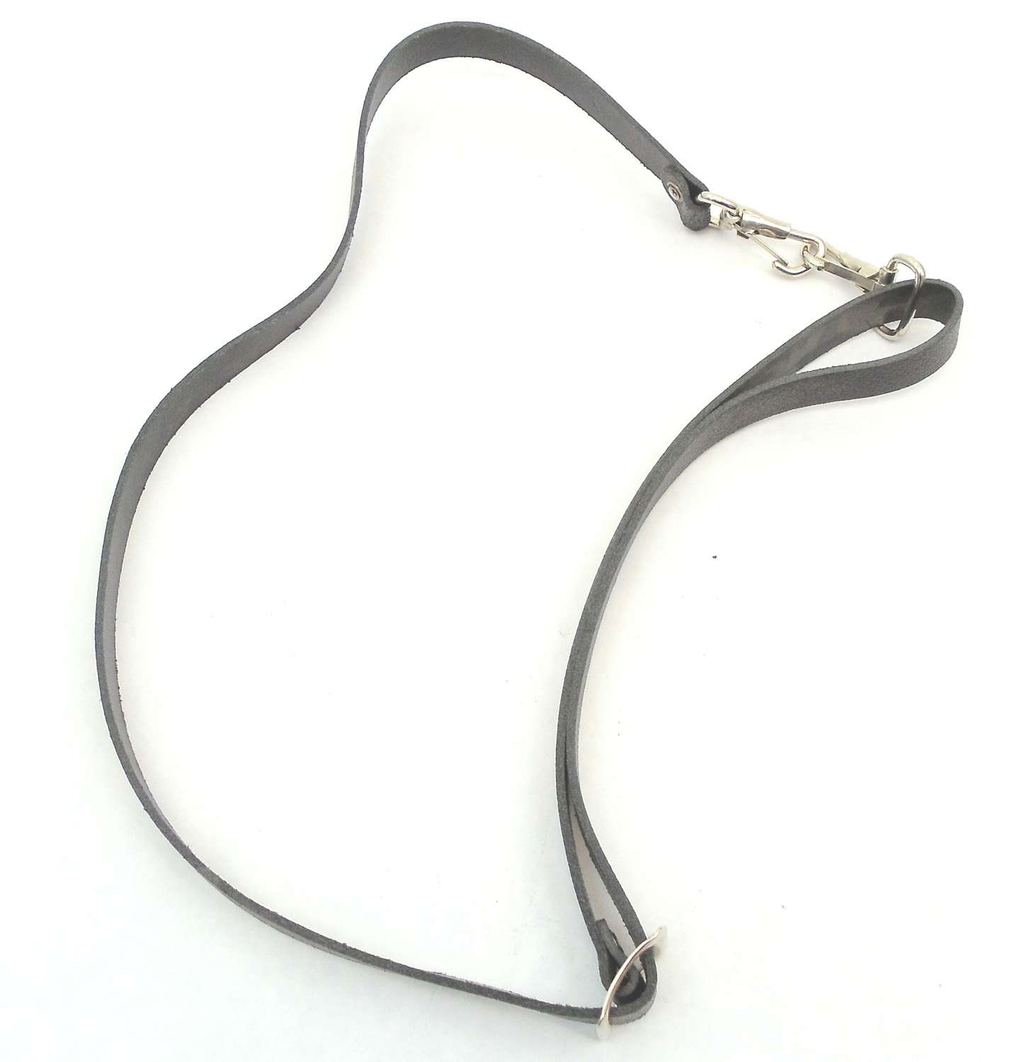 4' ADJUSTABLE HEAVY DUTY 3/4" WIDE BLACK LEATHER STRAP WITH A STRUDY HOOK ON EACH END