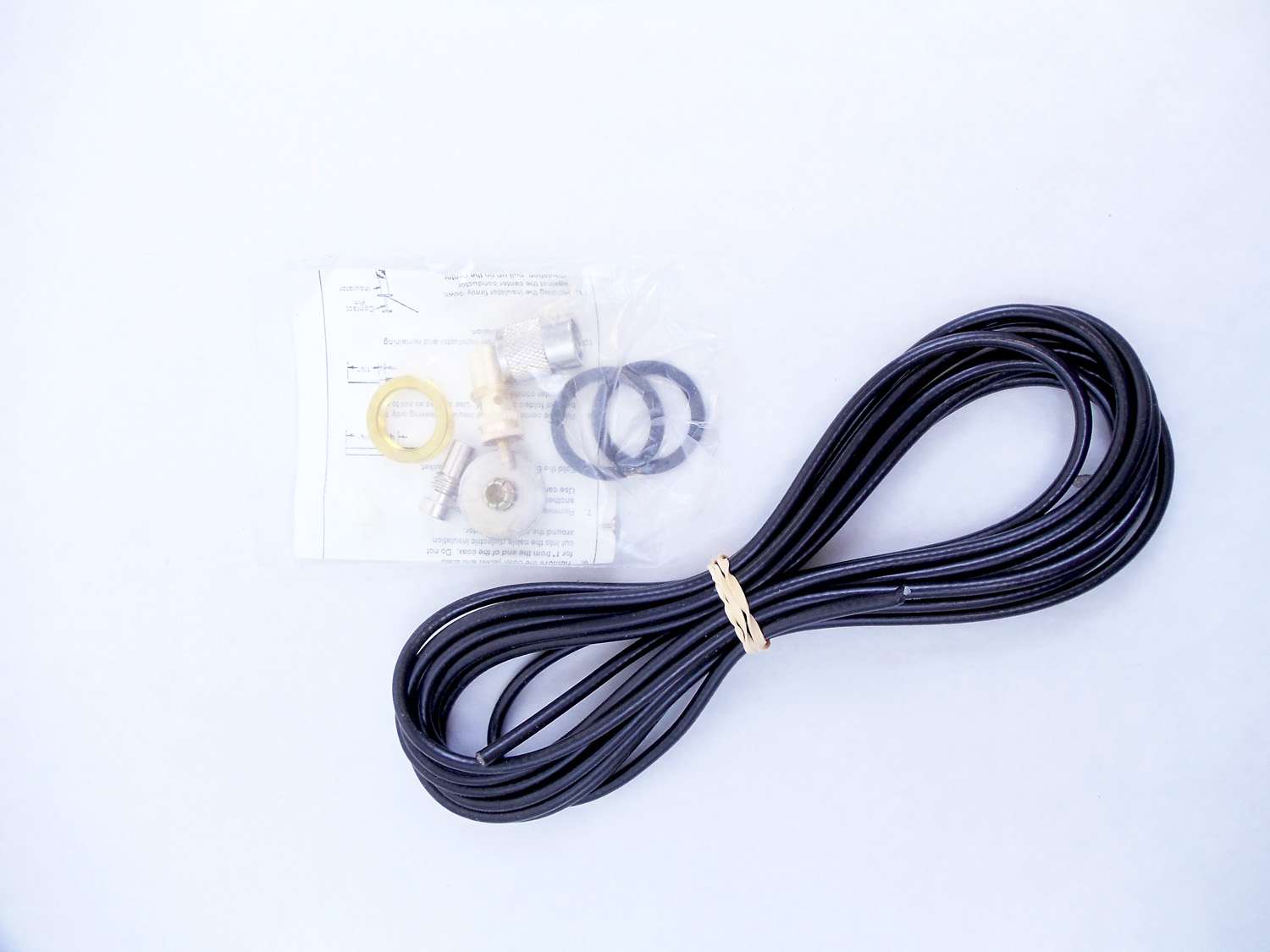 MAXRAD - "X" 3/8" SNAP IN MOUNT WITH 17' RG58AU & LOOSE SOLDER ON PL259 CONNECTOR