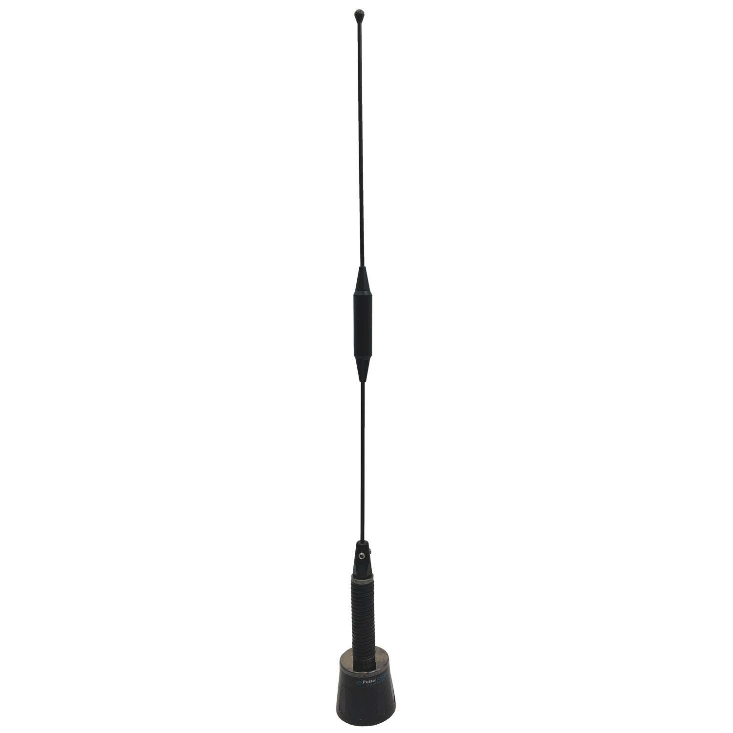 LARSEN - NMO150/450/758 17-3/4" BLACK TRI-BAND ANTENNA WITH SPRING FOR FREQUENCIES 150, 450 & 748 MHZ, 3 /4" NMO BASE MOUNT