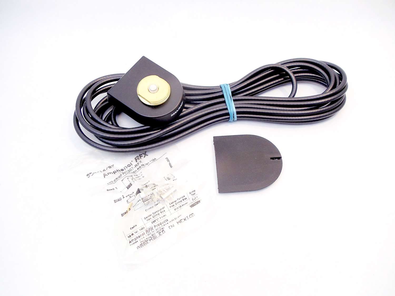 MAXRAD - 3/4" NMO STYLE TRUNK MOUNT WITH 17' RG58U COAX CABLE & CRIMP ON TNC CONNECTOR