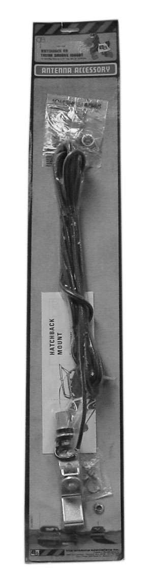 ANTENNA SPECIALISTS - HATCHBACK OR GROOVE MOUNT WITH SWIVEL FOR 3/8"X24" THREADED ANTENNAS. COMES WITH COAX CABLE & PL259 CONNECTOR
