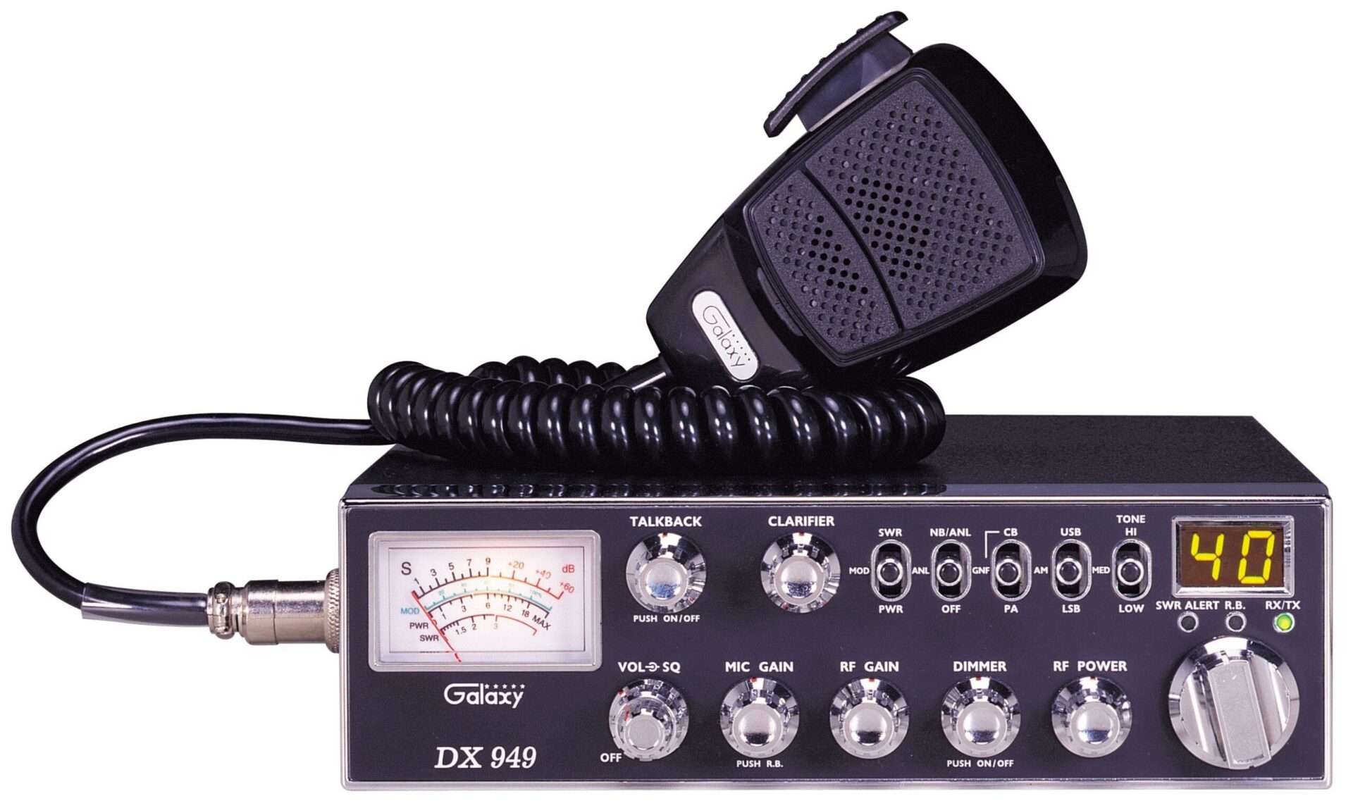 GALAXY DX949FR GALAXY FACTORY REFURBISHED DX949 40 CHANNEL SIDEBAND CB RADIO WITH BUILT-IN SWR CIRCUIT