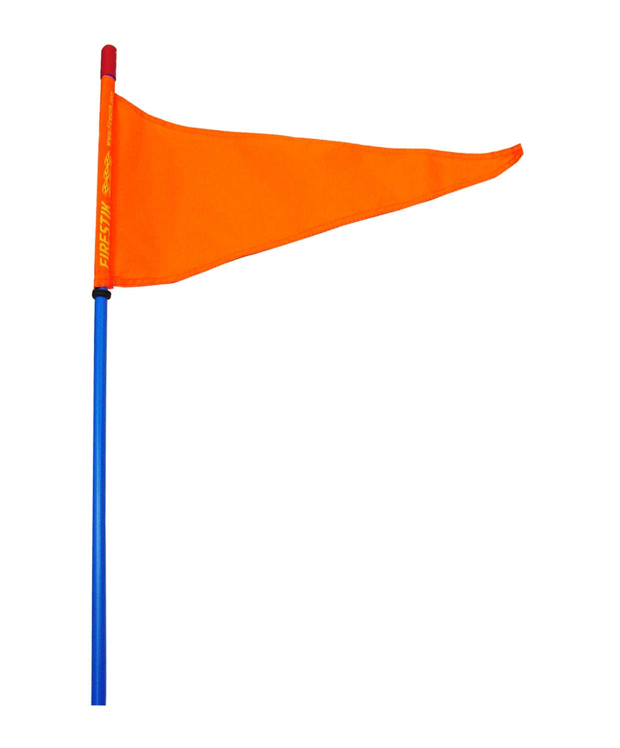 FIRESTIK - SR6-B 6' BLUE STROBE READY STIK WITH 3/8"X24 THREADED BASE & SAFETY FLAG