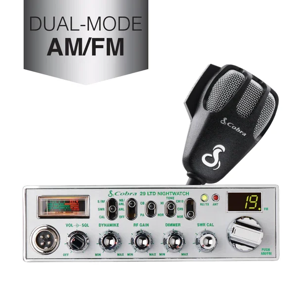 COBRA - C29NWFM DELUXE 40 CHANNEL AM/FM TRUCKER'S CB RADIO WITH ILLUMINATED FRONT PANEL