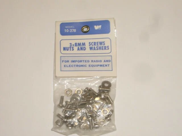 TWINPOINT - 10378 3 X 8MM SCREWS, NUTS, & WASHERS