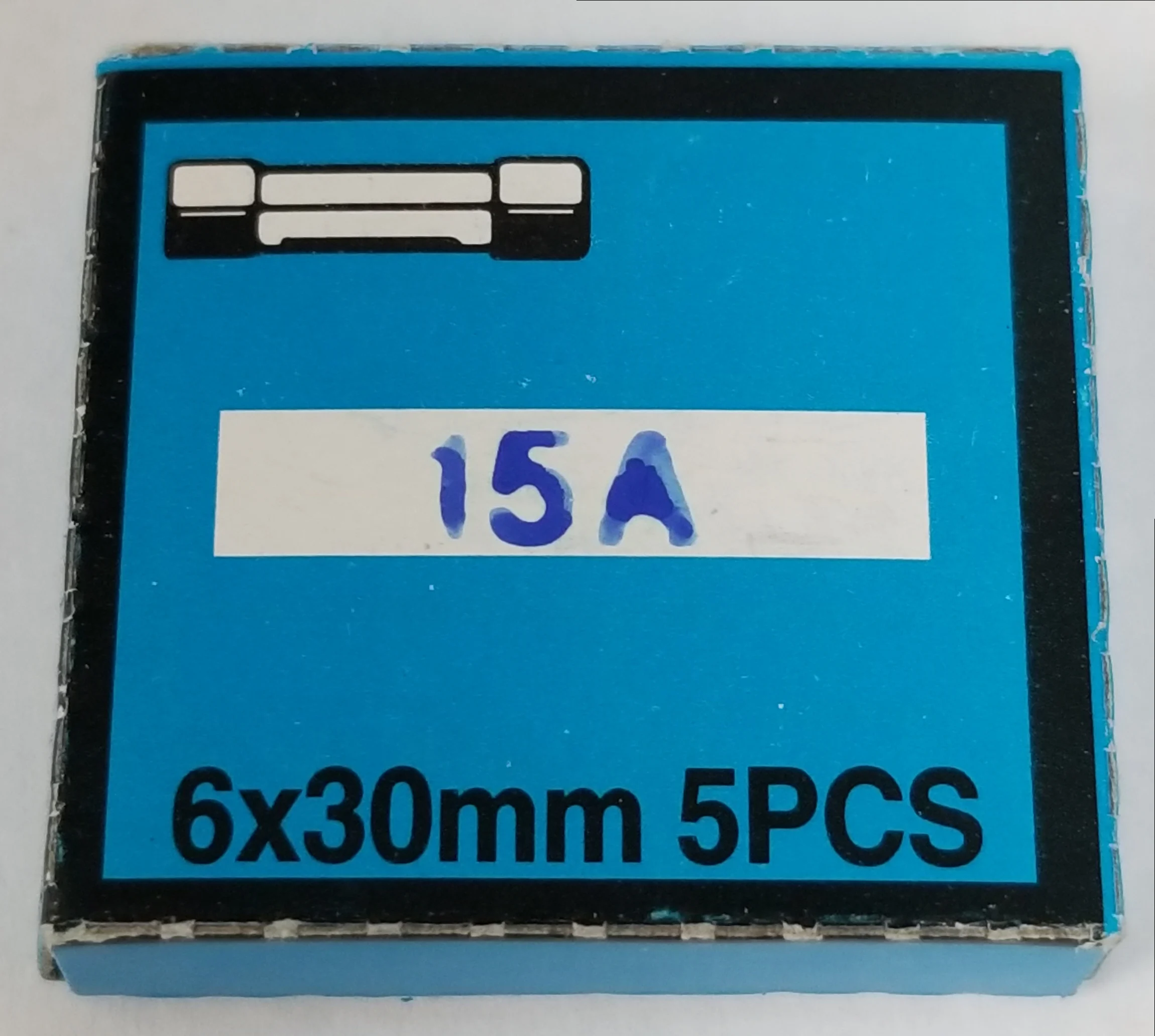 15 AMP GLASS FUSES (BOX OF 5)