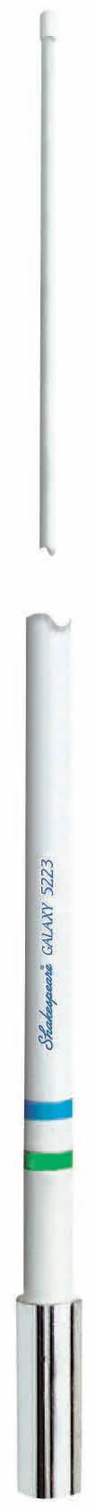 SHAKESPEARE - 5223-XT GALAXY 8' TALL TUNEABLE CB MARINE ANTENNA WITH 20' RG-8X COAX CABLE & PL259 CONNECTOR