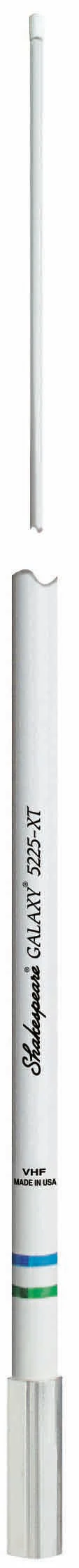 SHAKESPEARE - 5225-XT GALAXY 8' HEAVY DUTY 100 WATT 6DB GAIN VHF MARINE ANTENNA WITH 20' RG8X COAX CABLE & PL259 CONNECTOR