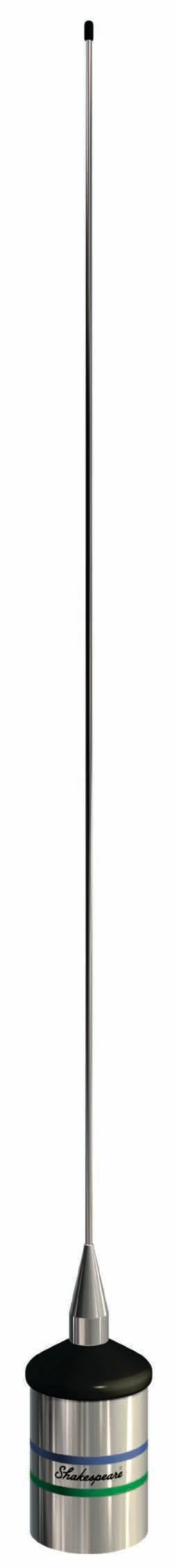 SHAKESPEARE - 5241-R 3' VHF HEAVY DUTY LOW PROFILE BASE LOAD MARINE ANTENNA WITH 15' RG58 COAX & PL259 CONNECTOR
