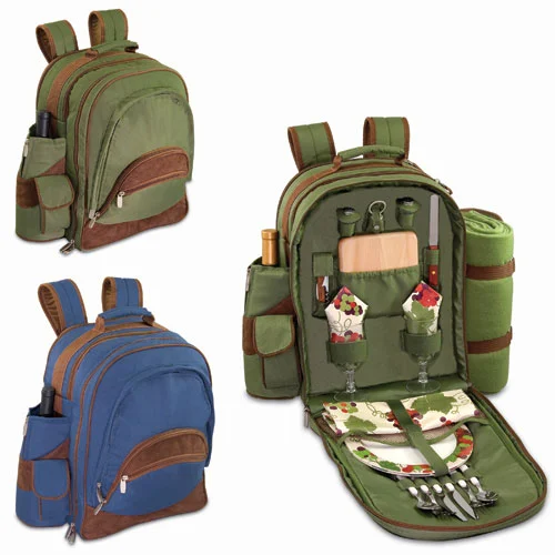 AVALON DLX PINE PICNIC BACKPACK FOR 2 W/BLANKET