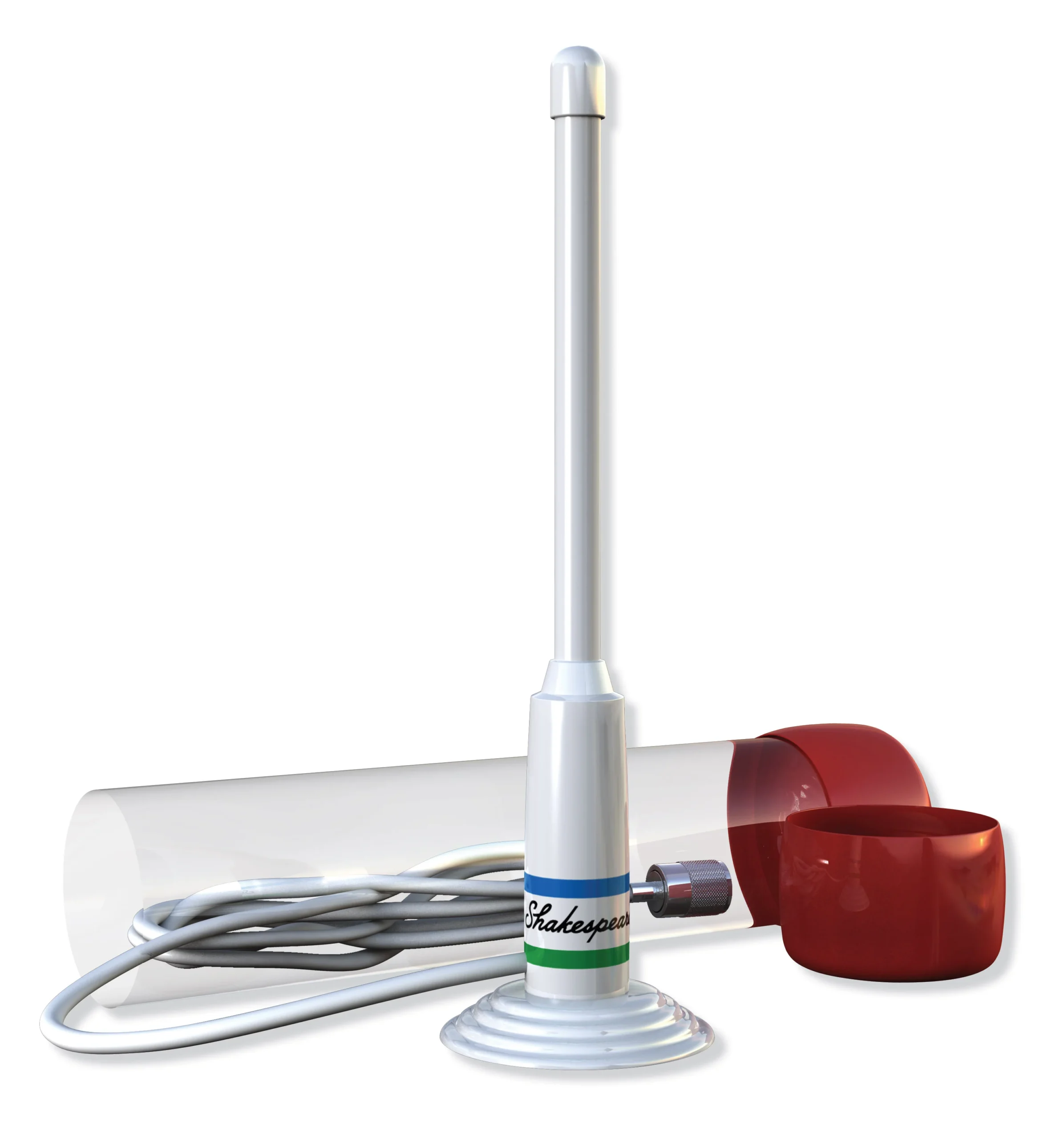 SHAKESPEARE - 5911 10" EMERGENCY VHF MARINE ANTENNA KIT WITH SUCTION CUP BASE, COAX CABLE & PL259 CONNECTOR