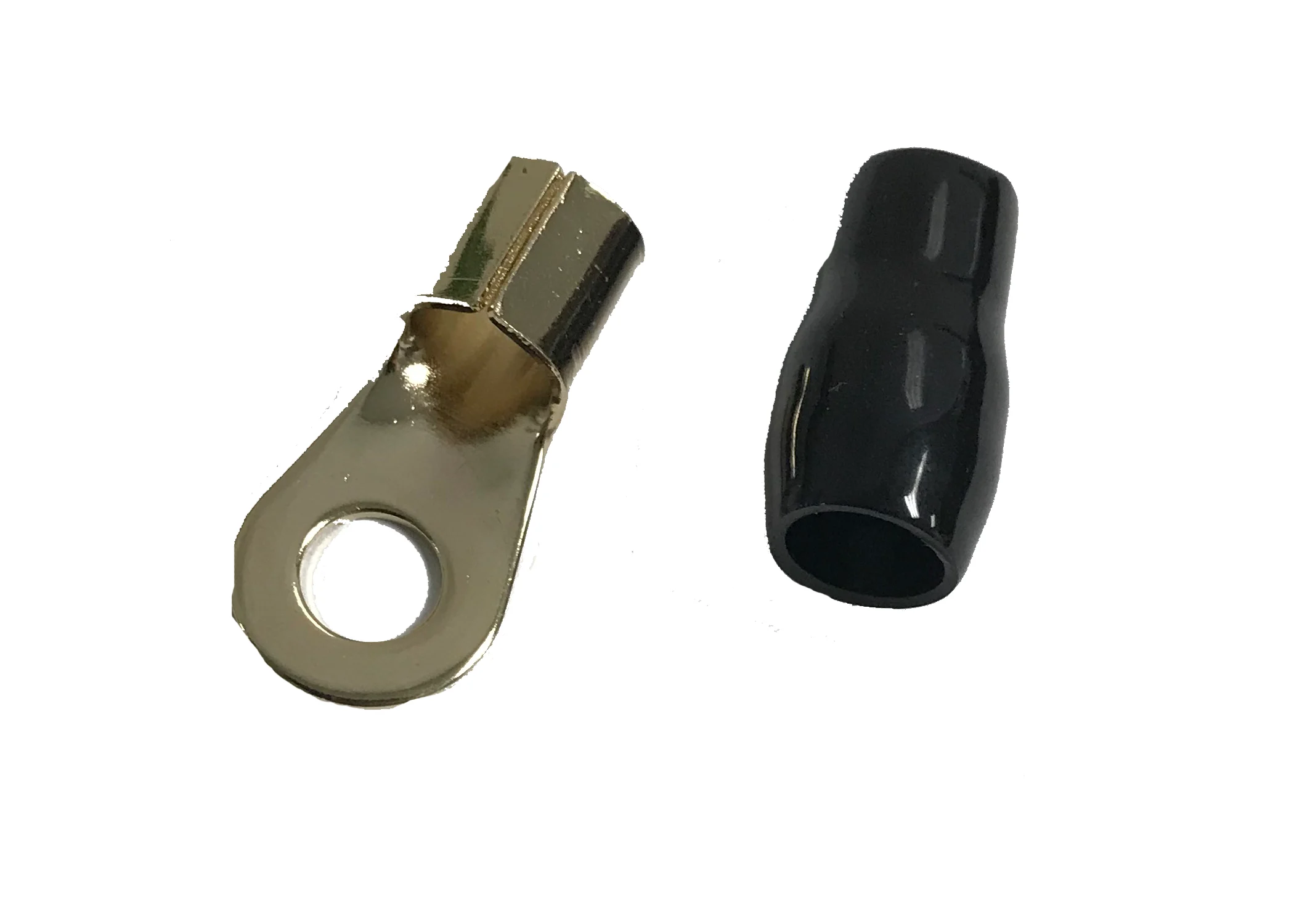 TWINPOINT - TB96 BLACK 1/4" RING TERMINAL FOR 4 GAUGE WIRE