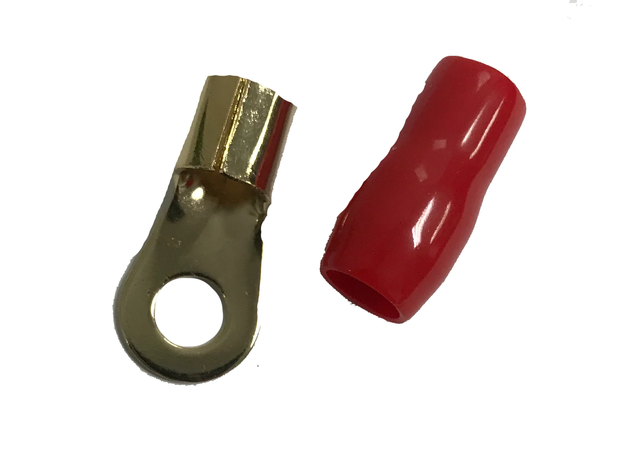 TWINPOINT - TR96 RED 1/4' RING TERMINAL FOR 4 GAUGE WIRE