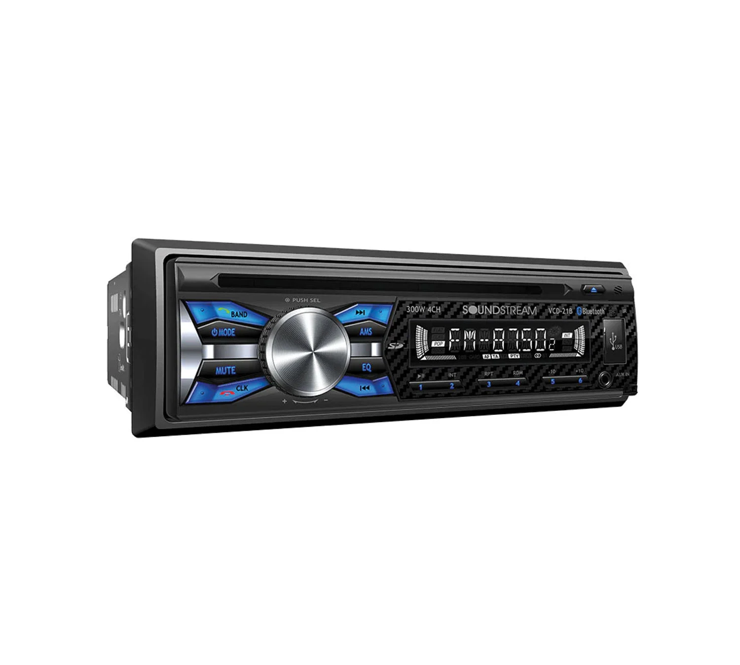SOUNDSTREAM - SINGLE DIN 300 WATT X 4 CHANNEL DVD/CD MULTIMEDIA RECEIVER WITH BLUETOOTH STREAMING