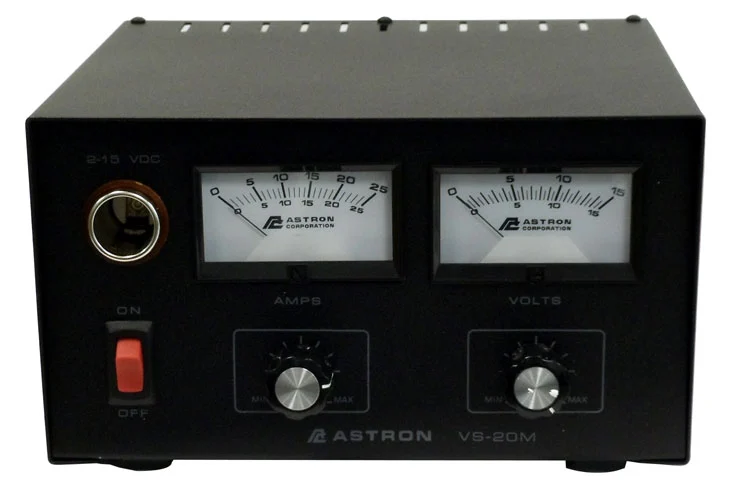 ASTRON - VS20M 20 AMP VARIABLE LINEAR DESKTOP POWER SUPPLY WITH METERS