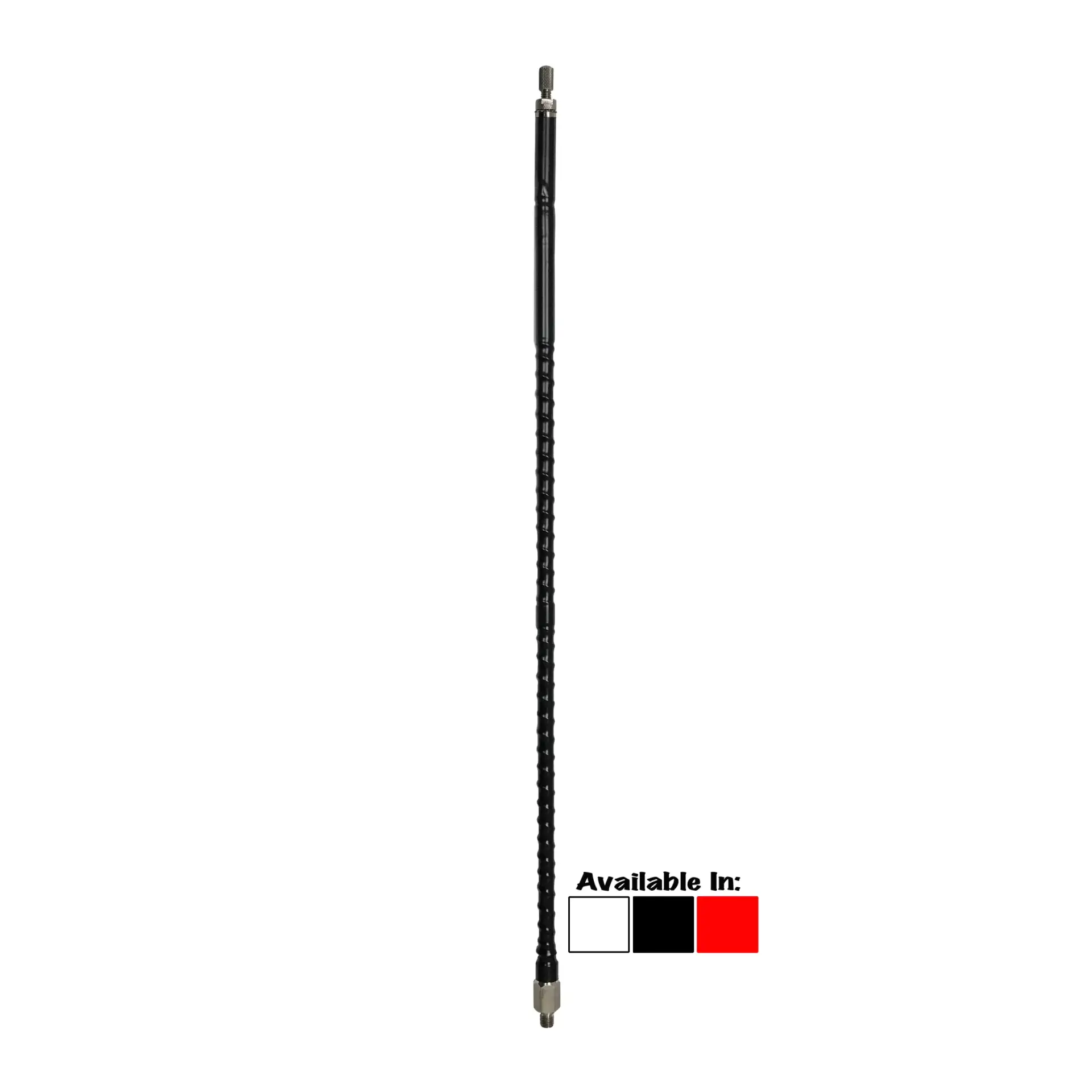 PROCOMM - BTF3-R  RED  3.25' TALL TOP LOAD 1/4 WAVE HEAVY DUTY TUNEABLE TIP FIBERGLASS CB ANTENNA