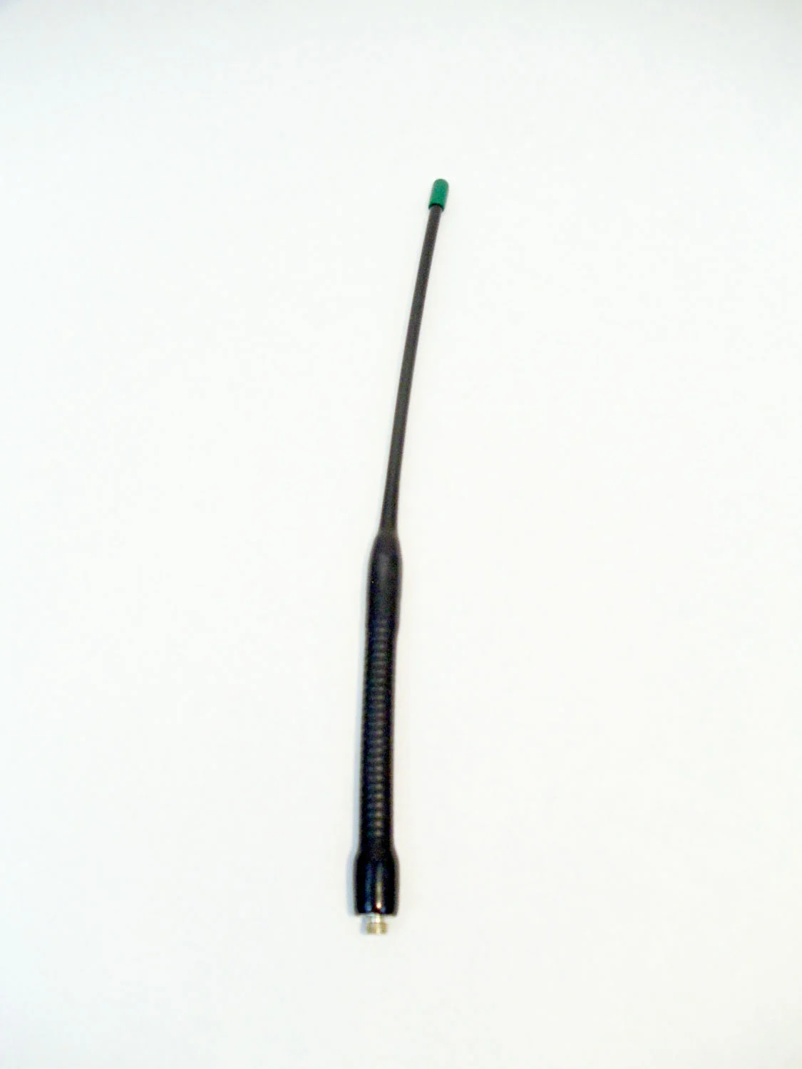 LARSEN - 10" TALL 142MHZ 1/4 WAVE HELICAL RUBBER KULDUCKIE WITH 1/4 - 32 X3/16" THREADS  (GREEN CAP)