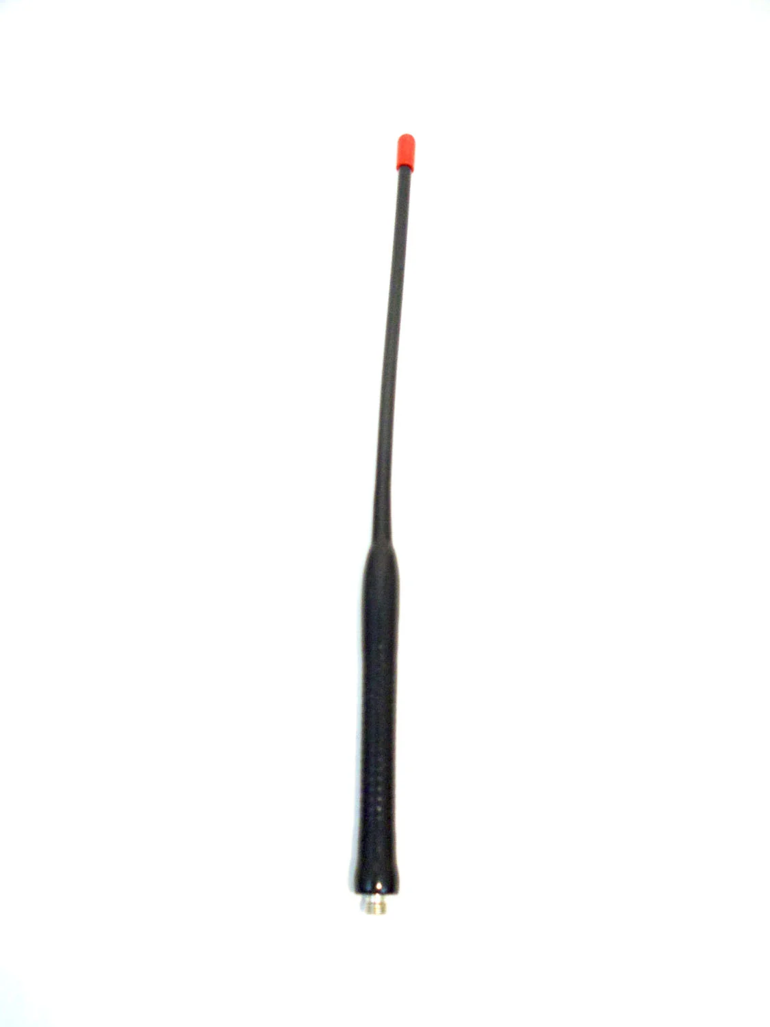 LARSEN - 10" TALL 162MHZ 1/4 WAVE HELICAL RUBBER KULDUCKIE WITH 1/4 - 32 X3/16" THREADS  (RED CAP)