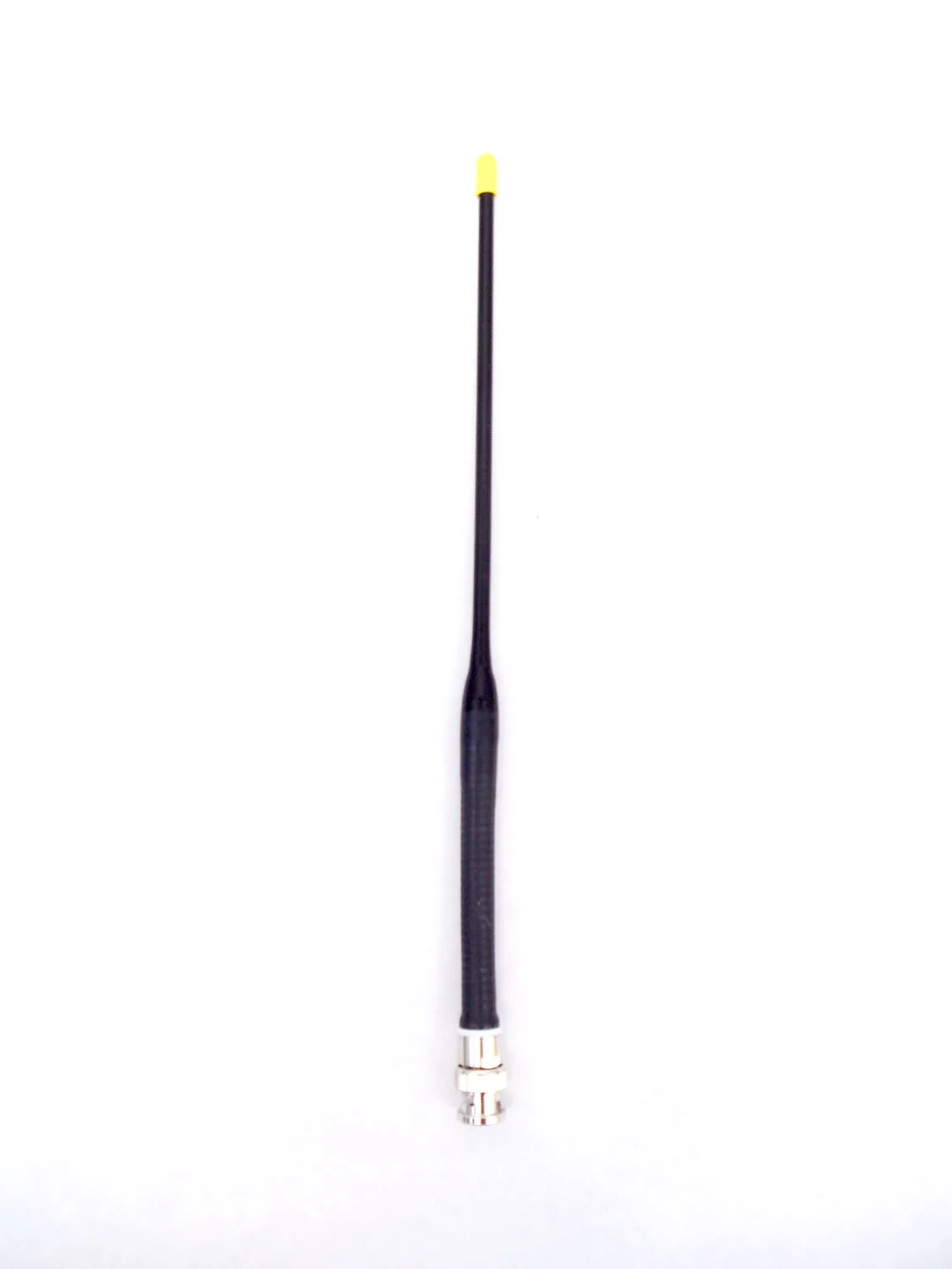 LARSEN - 11" TALL 150 MHZ 1/4 WAVE RUBBER DUCK ANTENNA WITH BNC FITTING (YELLOW CAP)
