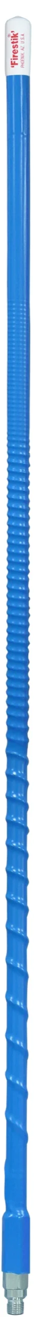 FIRESTIK - KW2-BL  2 FOOT HEAVY DUTY TRIM TO TUNE 100 WATT TOP LOADED FIBERGLASS 5/8 WAVE CB ANTENNA WITH 3/8"X24" THREADED BASE IN BLUE