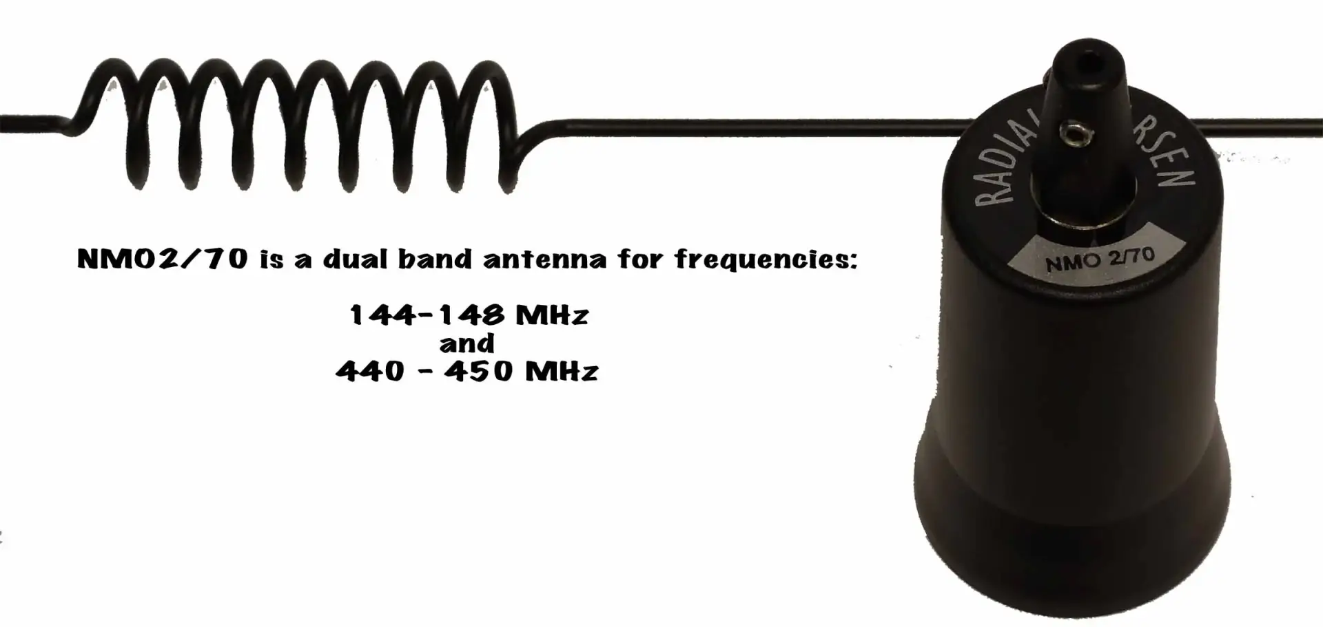 COIL/WHIP 144-148/440-450 MHZ ( BLACK)