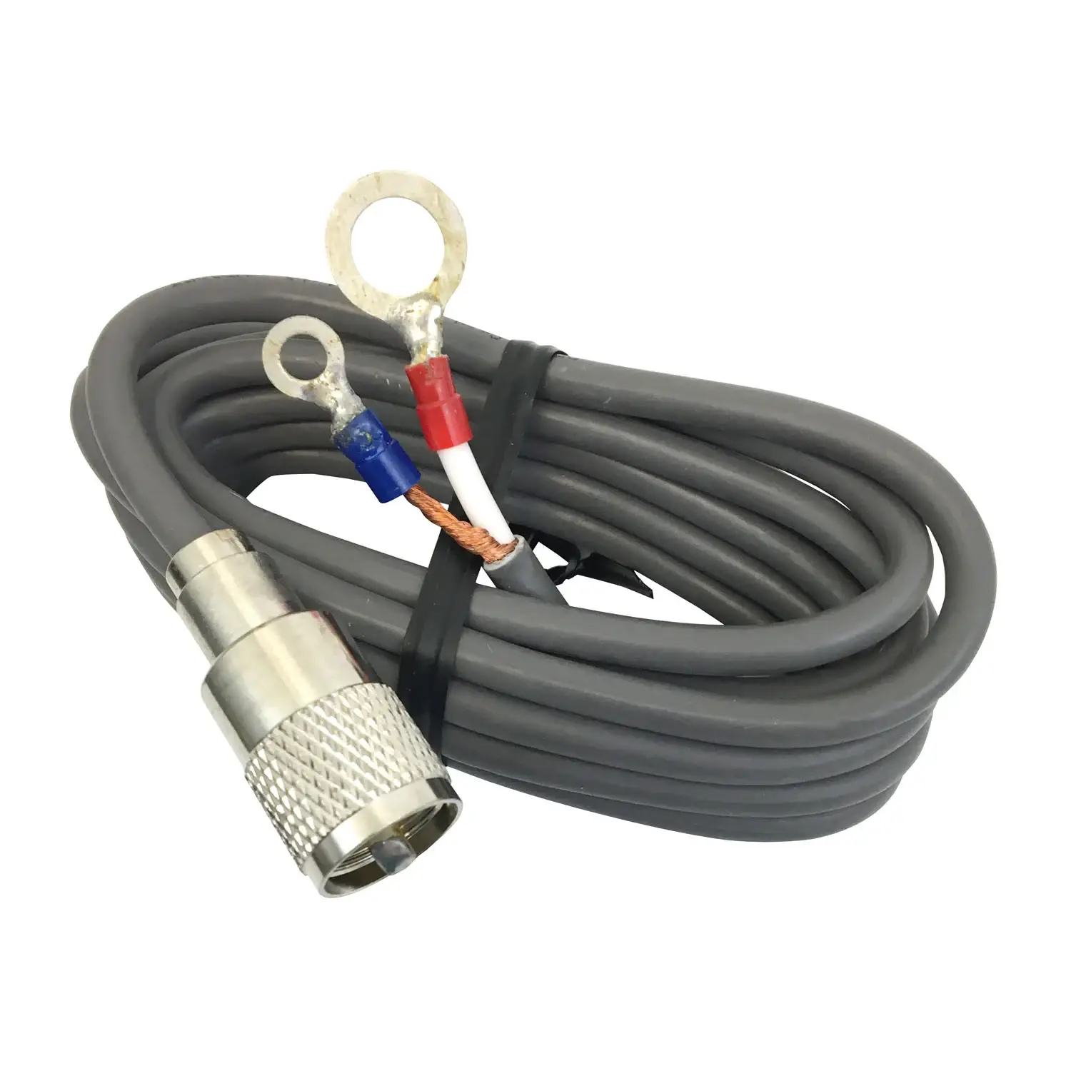 PROCOMM - 6' RG8X COAX CABLE WITH 1 SOLDERED PL259 & LUG CONNECTORS