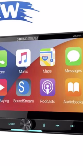 SOUNDSTREAM 10.6" MECHLESS 360 ADJUSTABLE DOUBLE DIN WIRELESS CARPLAY & ANDROID AUTO