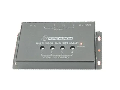 AUDIOPIPE - MULTI VIDEO AMPLIFIER WITH EASY MOUNTING DESIGN, ONE RCA VIDEO INPUT, FOUR VIDEO OUTPUT, INDEPENDENTLY ADJUSTABLE VARIABLE LEVELS