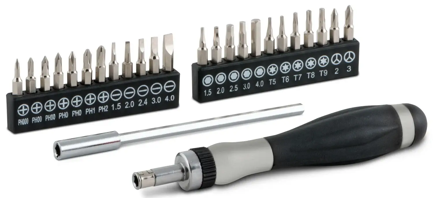 TITAN  16092 - 26 PIECE RATCHETING PRECISION SCREWDRIVER SET FOR AUTOMOTIVE, ENGINEERING & ELECTRONIC APPLICATIONS